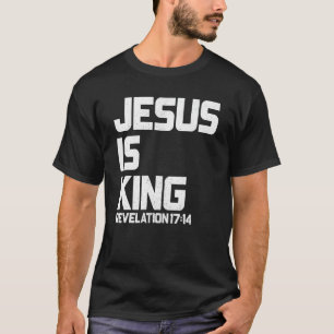 Camiseta Jesus é o Rei Revelação 17 14 Bíblia Verso para Ho