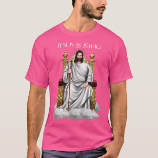 Camiseta Jesus É O Rei Roupa Para Homens Mulheres E Criança