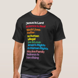 Camiseta Jesus é o Senhor Ciência é a verdadeira vida ne
