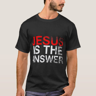 Camiseta JESUS É O Tema Cristão da Resposta