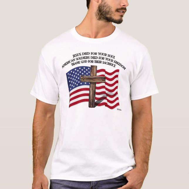 Camiseta Jesus e os Soldados Americanos atacaram-nos... (Frente)