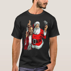 Camiseta Jesus e Papais noeis selfie