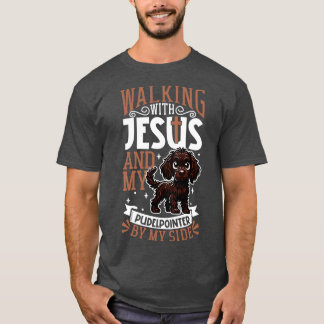 Camiseta Jesus e Pudelponder cão
