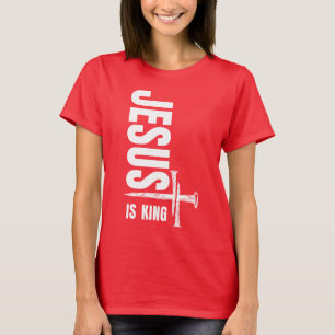 Camiseta Jesus é Rei Vintage Cristão