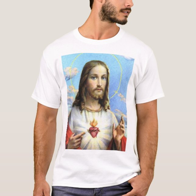 Camiseta Jesus e seu coração sagrado (Frente)