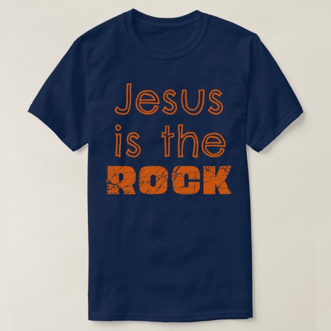 Camiseta Jesus É Sólido Como Uma Rocha (Frente do Design)