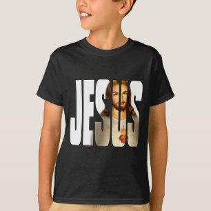 Camiseta Jesus e sua imagem no preto