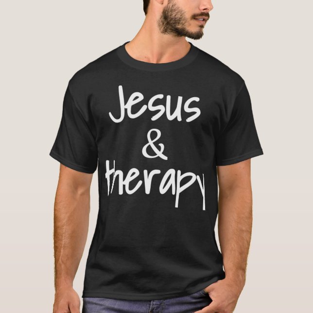 Camiseta Jesus E Terapia Humor Cristão Para Christian Co (Frente)