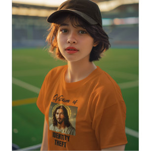 Camiseta Jesus é uma Vítima de Roubo de Identidade