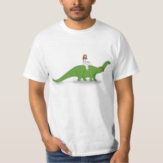 Camiseta Jesus em um Brontosaurus
