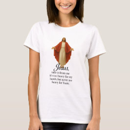 Camiseta Jesus em Vermelho e Branco