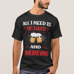 Camiseta Jesus engraçado Cerveja caseira Cerveja caseira Ce