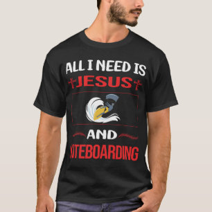 Camiseta Jesus engraçado fazendo Kiteboarding Kiteboard Kit