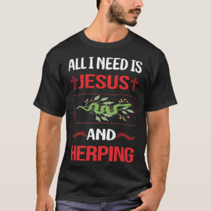 Camiseta Jesus engraçado Herping Herpetólogo Herpetologia H