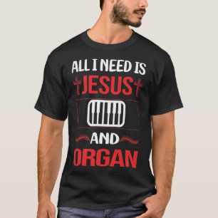 Camiseta Jesus Engraçado Órgão Organista