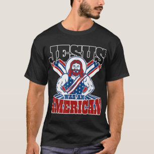 Camiseta Jesus Era Um Americano 4 De Julho Engraçado