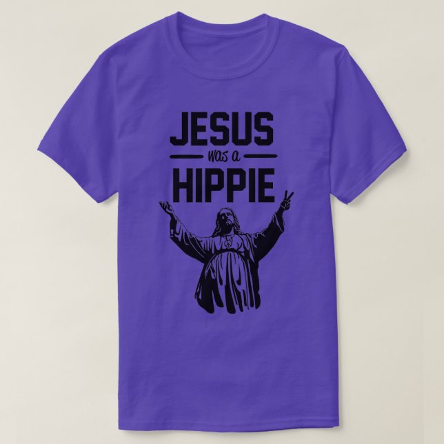 Camiseta Jesus era um Hippie (Frente do Design)