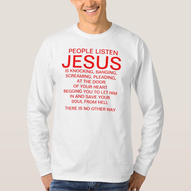 CAMISETA JESUS ESTÁ BATENDO EM SEU CORAÇÃO (Frente)