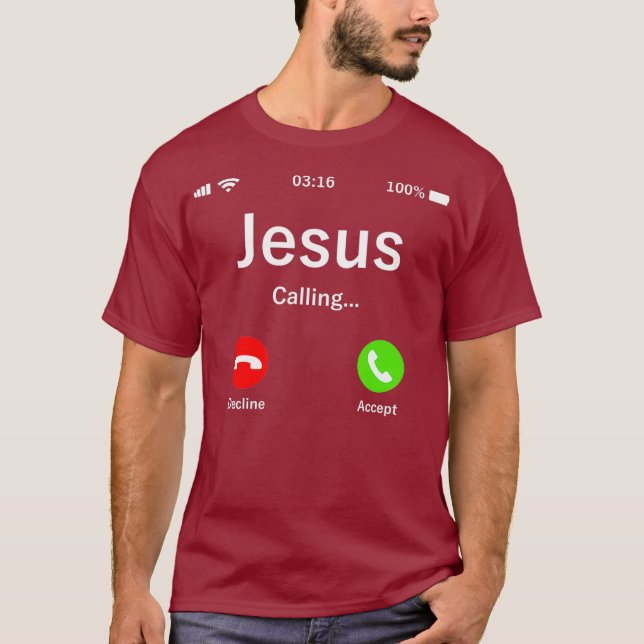Camiseta Jesus Está Chamando Cristão (Frente)