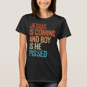 Camiseta Jesus Está Chegando E Rapaz Está Enlouquecido Chri