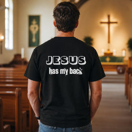 Camiseta Jesus está comigo preto e branco Cristão
