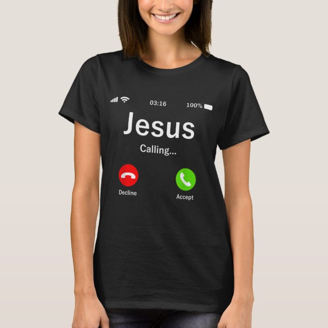 Camiseta Jesus Está Ligando - Cristão (Frente)