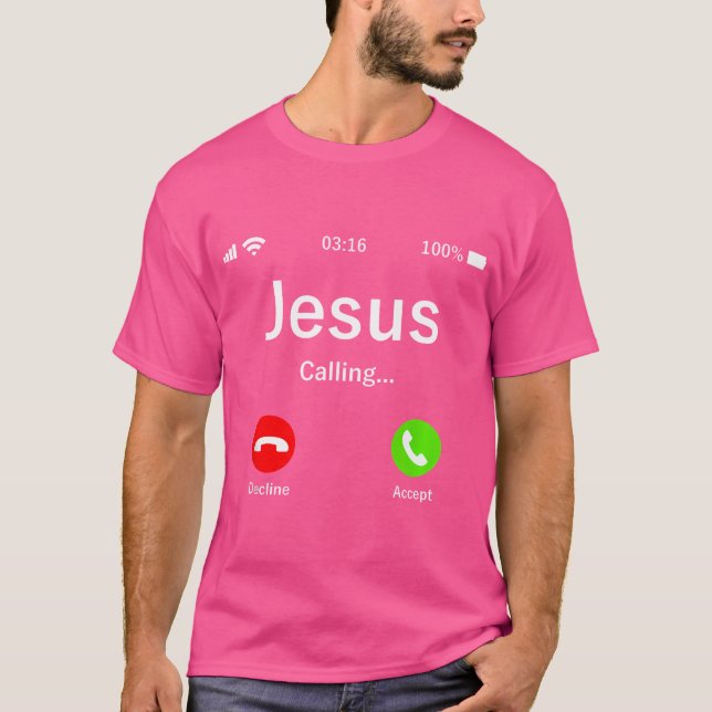 Camiseta Jesus Está Ligando - Cristão (Frente)