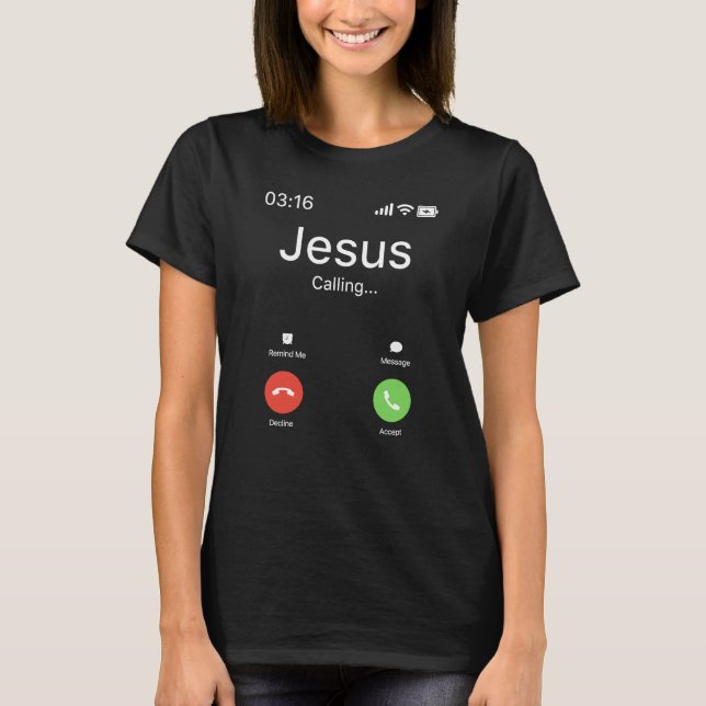 Camiseta Jesus Está Ligando - Cristão (Frente)