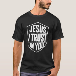 Camiseta Jesus Eu Confio Em Ti Escudo Mínimo