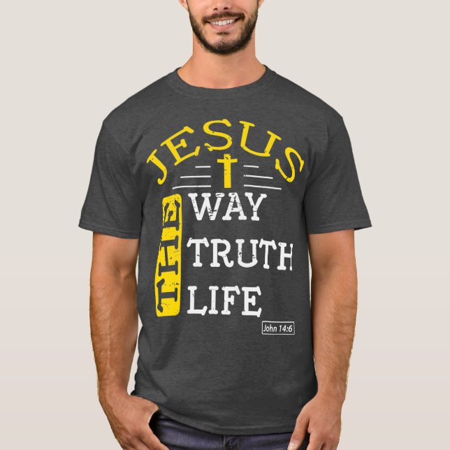 Camiseta Jesus, eu sou a verdade e a vida John (Frente)