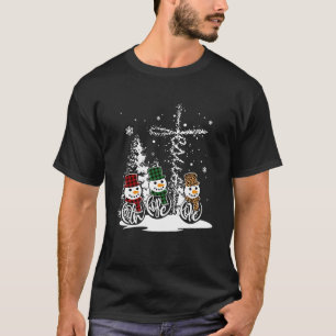 Camiseta Jesus Faith Hope ama Snowman Engraçado Feliz Natal