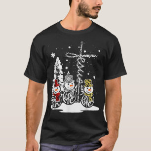 Camiseta Jesus Faith Hope ama Snowman Engraçado Xmas Para C