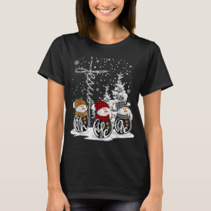 Camiseta Jesus Faith Hope ama Snowman Engraçado Xmas Para C