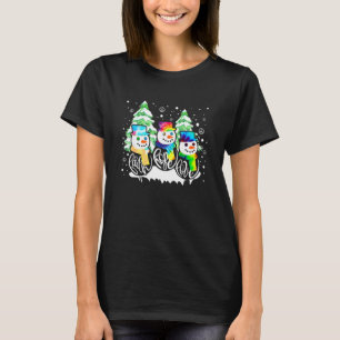 Camiseta Jesus Faith Hope ama Snowman Feliz Natal Para