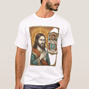 Camiseta Jesus Fake Verificado Marcação de Visto Scam Troll