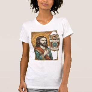 Camiseta Jesus Fake Verificado Símbolo de Verificação Scam