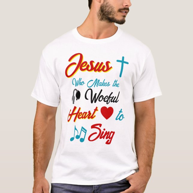 Camiseta Jesus faz o canto do coração (Frente)