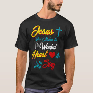 Camiseta Jesus faz o canto do coração