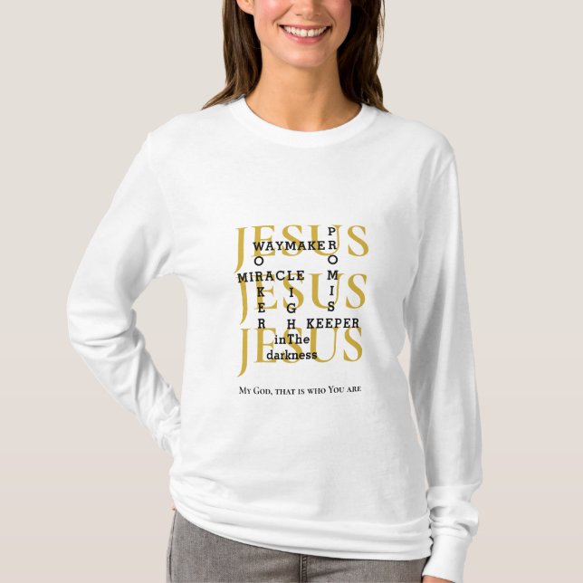 Camiseta Jesus Fazedor de Caminhos Cristão Personalizado (Frente)
