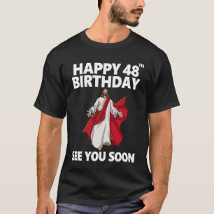 Camiseta Jesus Feliz 48º Aniversário Vejo Você Logo Christi