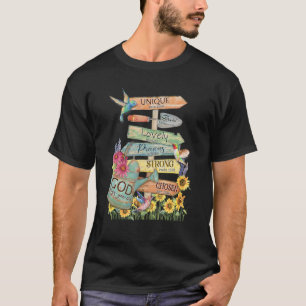 Camiseta Jesus Garden Flor Hummingbird Deus Diz Que Você Te