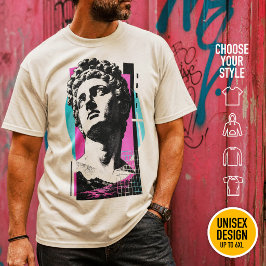 Camiseta Jesus Grego Retro Brutalista Colossenses 2:3