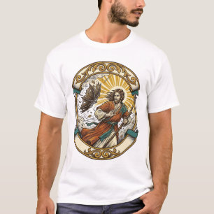 Camiseta Jesus Guarda-Chuva Quebrado Soprado Para Dentro Pa