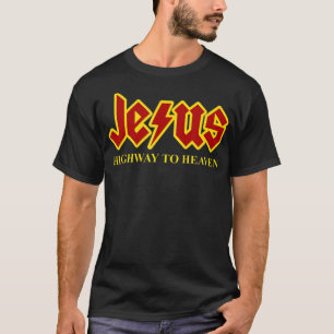 Camiseta Jesus Highway To Heaven Funny Christian T-ShirtJes
