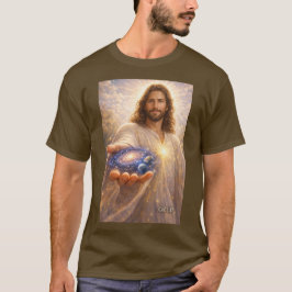 Camiseta Jesus holding the universe in His hands T-Shirt