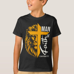 Camiseta Jesus Homem De Fé Leão Cruz I Coríntios 16 13