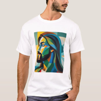 Camiseta Jesus in green cubism 6