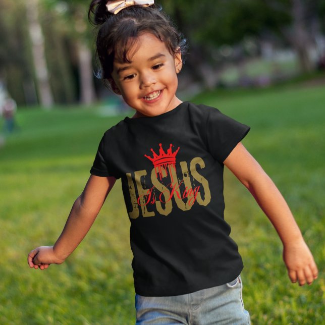 Camiseta Jesus is King Christian Bible Spiritual For Girls (Criador carregado)