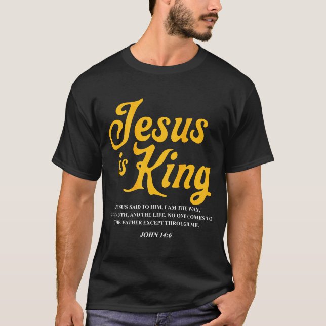 Camiseta Jesus Is King John 14_6 Costume Jesus Christian (o (Frente)