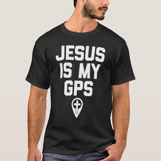 Camiseta Jesus Is My GPS Christian Funny (Frente)